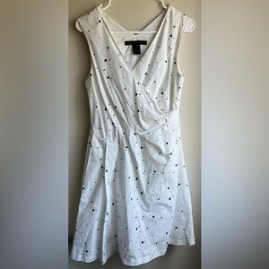 Marc By Marc Jacobs White Sleeveless V-neck Sundress